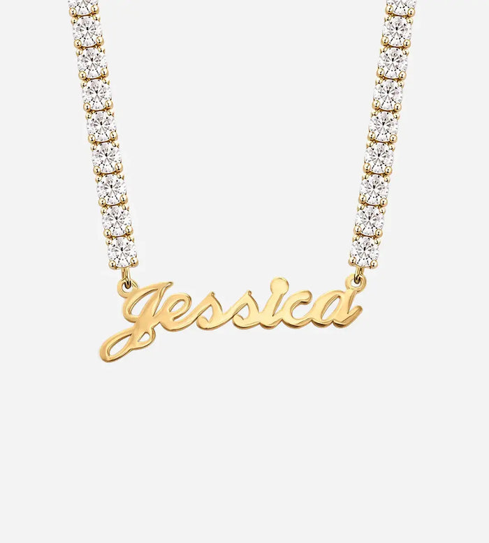 Namnhalsband diamant